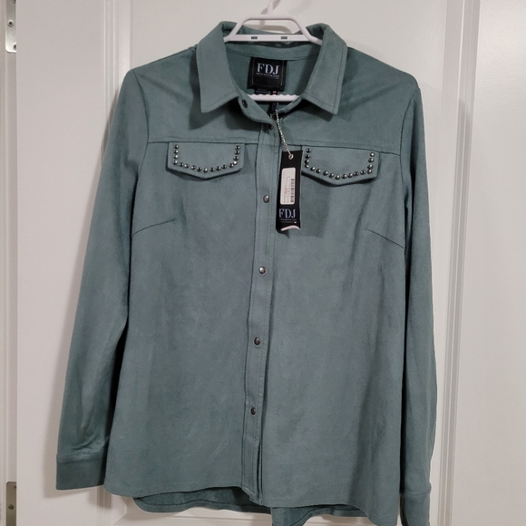 NWT French Dressing Jeans Faux Suede Shacket size medium - Picture 1 of 8